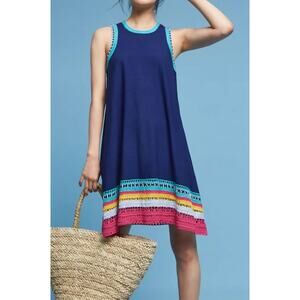 Anthropologie Akemi Kim Crochet Sleeveless Dress Size Small Y2k Boho Beachy